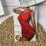 بادی فیشنتی نگین دار قرمز کد 6935