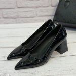 کفش مجلسی مدل بیتا ورنی پاشنه 5 سانت مشکی پ