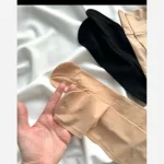 جوراب بالای زانو فول بادکنکی کرم ساده