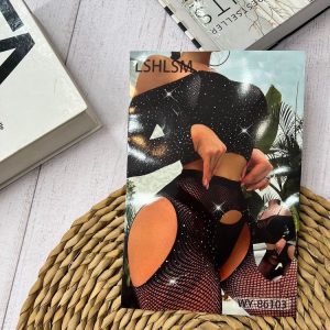 بادی فیشنتی دوتیکه فول نگین مشکی 86103