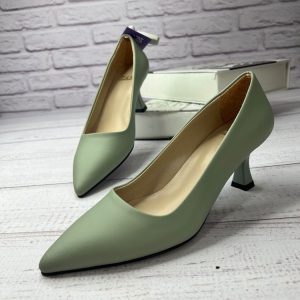 کفش مجلسی مدل بیتا بیاله پاشنه 5 سانت سبز پسته ای