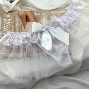 شورت فانتزی توری دامنی لبه گیپور virgo کد 1320