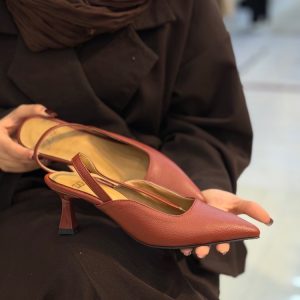 کفش مجلسی مدل نهال پاشنه 5 سانت فلوتر عسلی